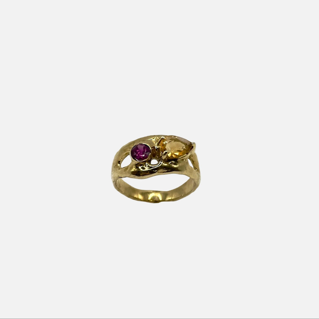 Anello Double con pietre naturali