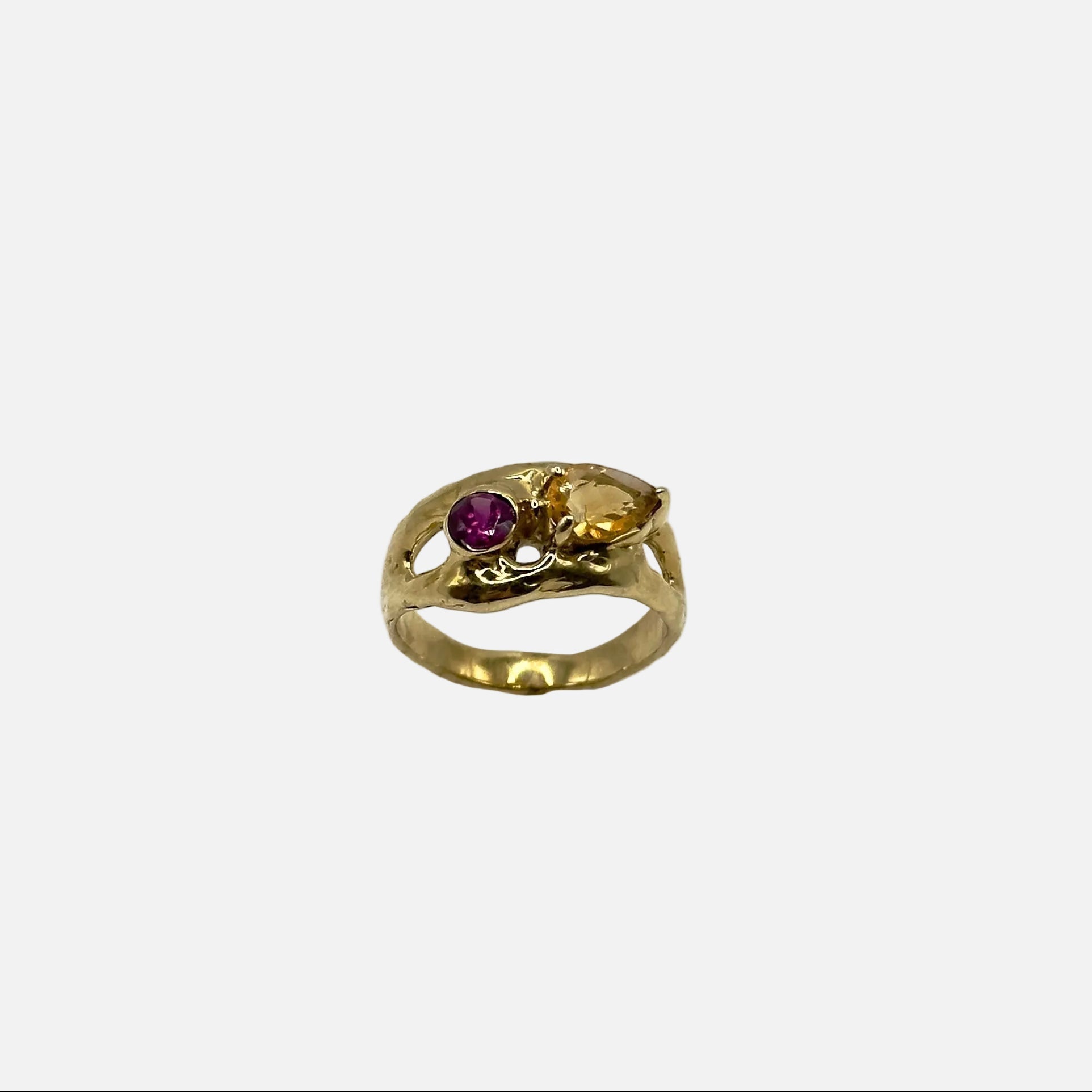 Anello Double con pietre naturali