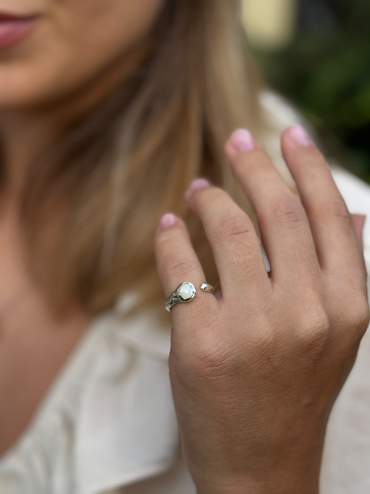 Anello Velvet con pietra naturale