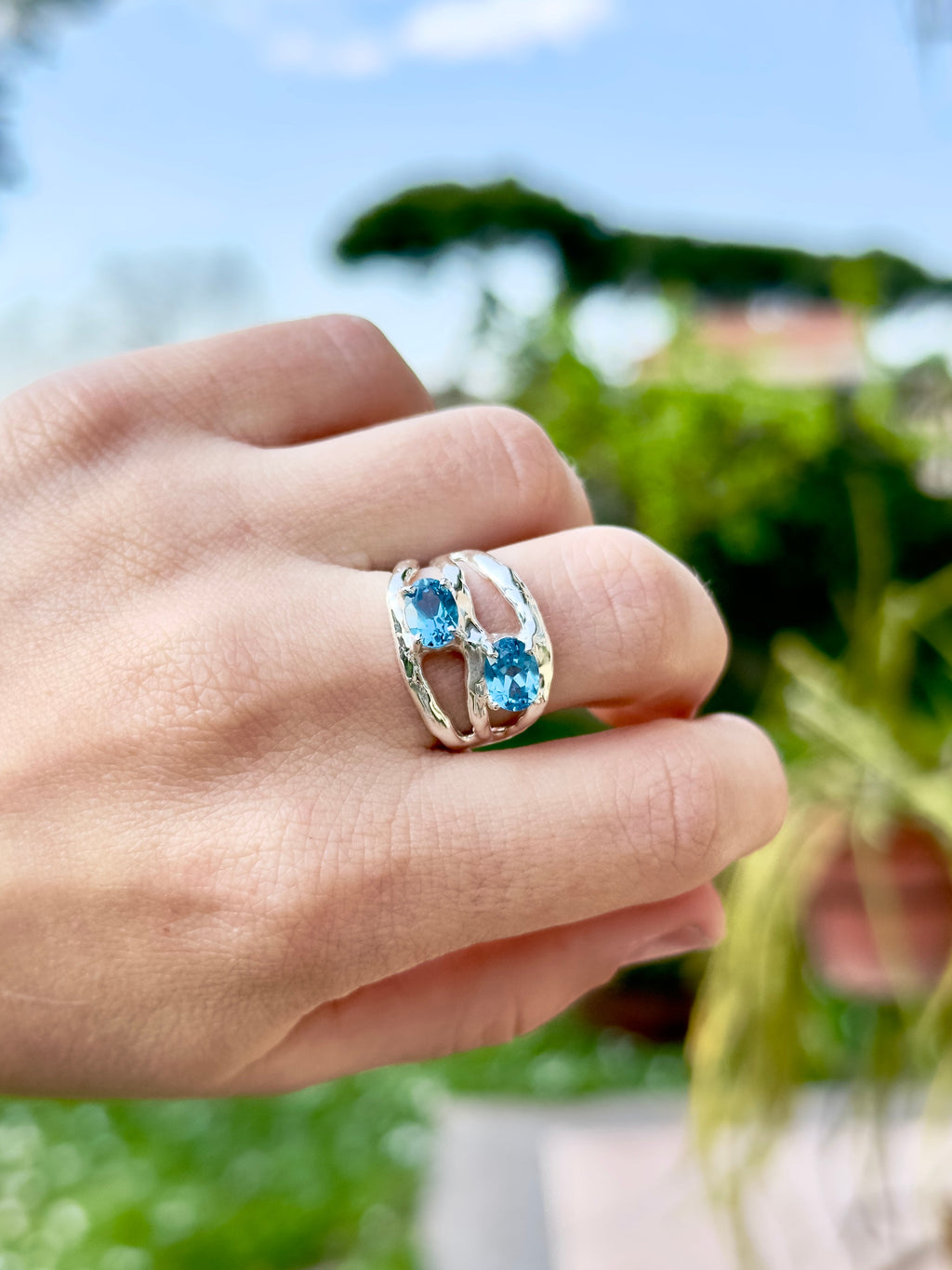 Anello Eternal con pietre naturali