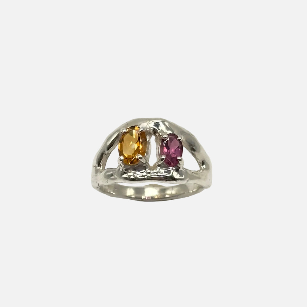 Anello Cercis con pietre naturali
