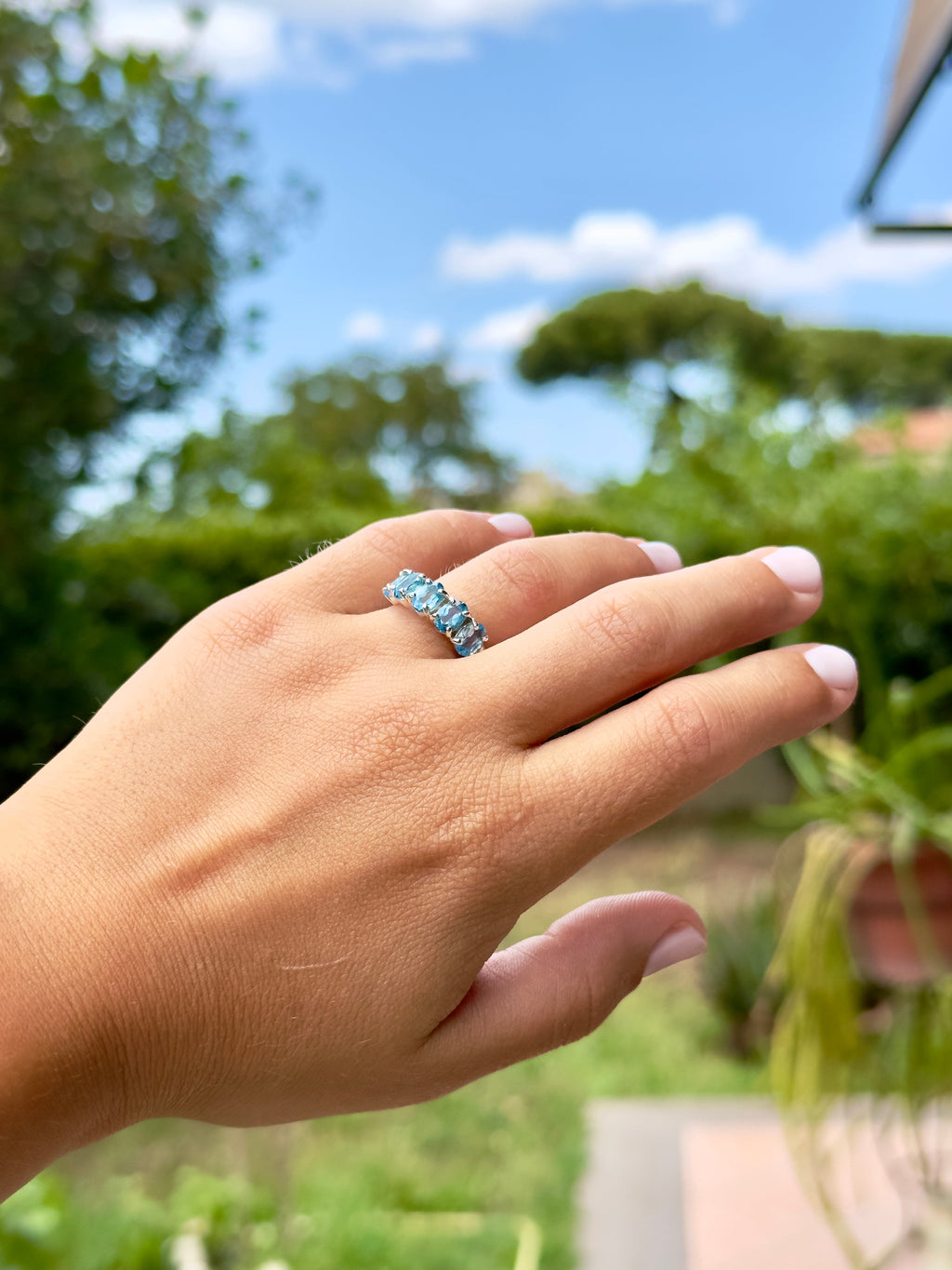 Anello Èternitè con pietre naturali