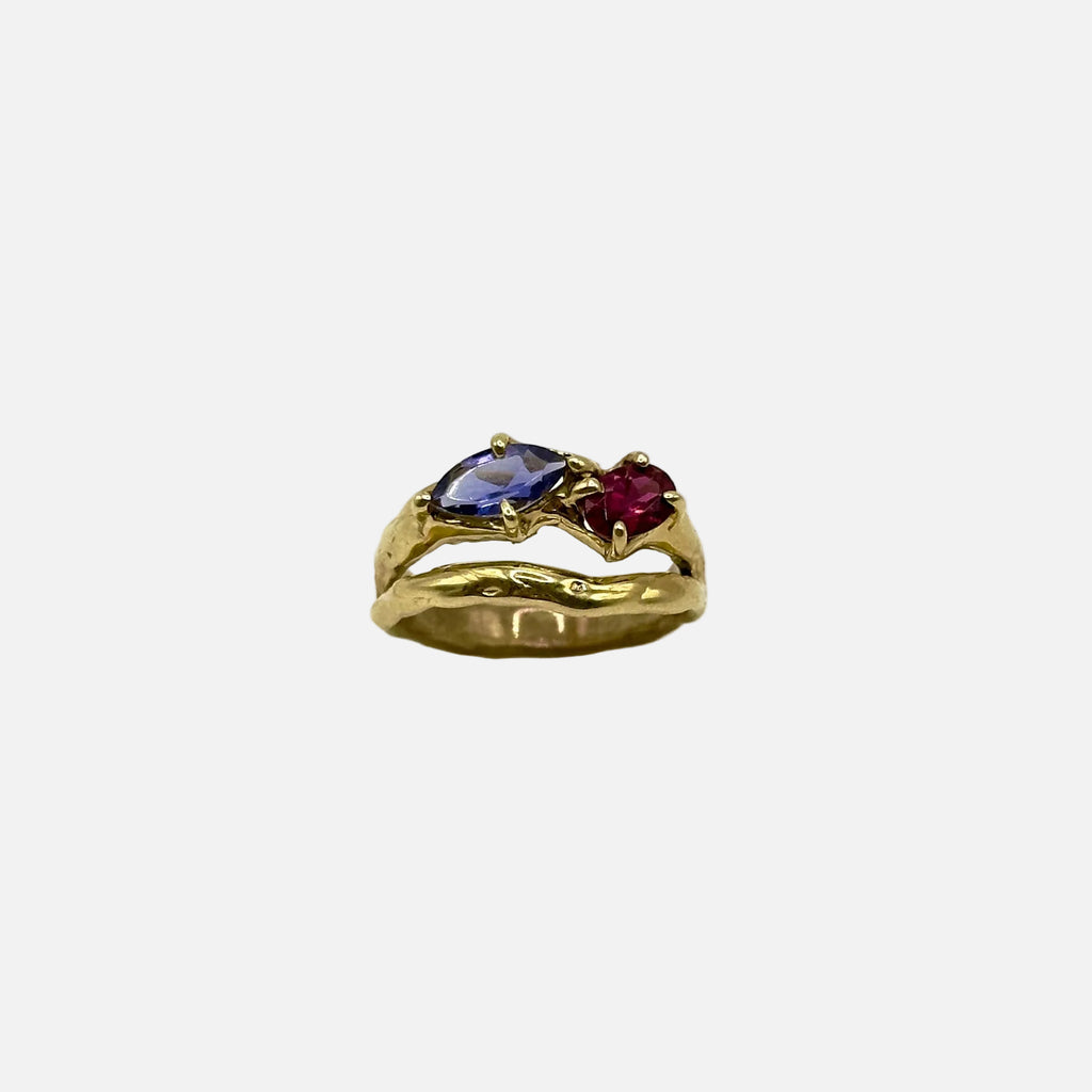 Anello Avel con pietre naturali