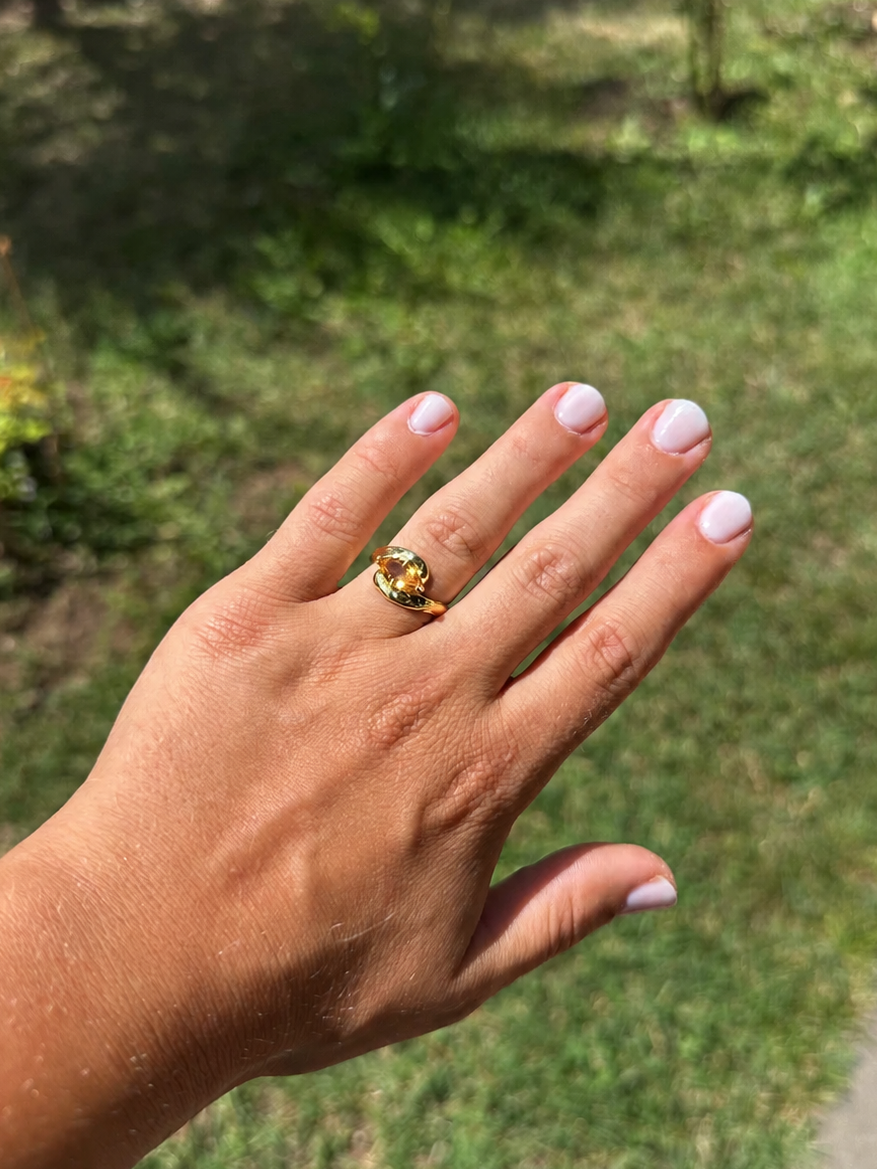 Anello Aria con pietre naturali